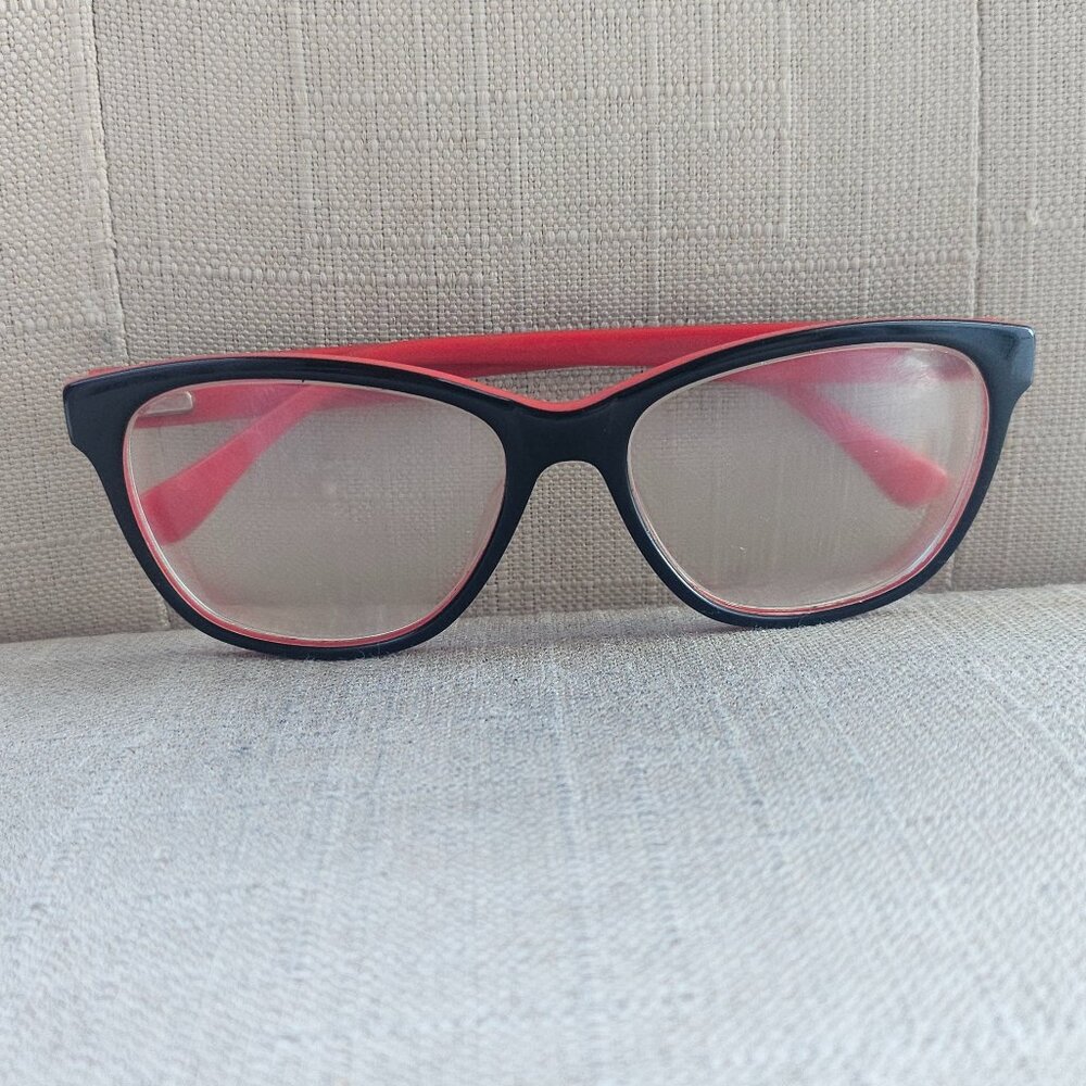 Calvin Klein Women Eyeglasses Frame Black/Red Glasses 55[]15 135 Frame
